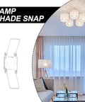 20 Pack Iron Lampshade Spring Clips Kit In Silver For Diy Light Installations with living room setting and ceiling lamp