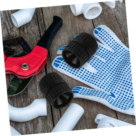2 Pack Deburring Tool Inner And Outer Reamers for Water Pipes with gloves and pipe cutter, essential for removing sharp edges