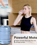 USB Charging Water Bottle Pump Dispenser For 5 Gallon Jugs Universal Portable Water Dispenser with one-touch access in kitchen scene