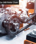 Heavy Duty 16 Tooth Roller Chain Sprocket With 3 By 8 Inch Pitch, 22mm Bore, 06B fit, mechanical drive gear in action
