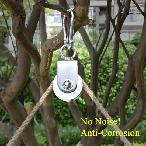 Heavy Duty Single Wheel Swivel Pulley Block Built Tough With 304 Stainless Steel 360 Degree Rotation And 800 Kg Load Capacity For Material Handling And Moving Lifting, hanging rope pulley