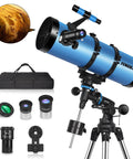 Sweet 150mm Newtonian Reflector Telescope Kit For Adults And Beginners With 160x Magnification Carry Bag Stainless Tripod