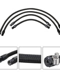 Steam Vent Hose And Coolant Crossover Kit For LS Series Engines LS1 LS2 LS6 LM7 LSX Stainless Steel Braided Nylon Black 4-piece set
