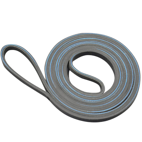 Coiled drive belt from Upgraded Samsung Dryer Repair Kit Includes DC97 16782A Drum Rollers With Nuts DC93 00634A Pulley DC61 01215B Tension