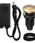 Garbage Disposal Air Switch Kit With Sink Top Button, UL Listed, Easy Install, Universal Fit, Perfect Match For Delta Champagne Bronze Faucets
