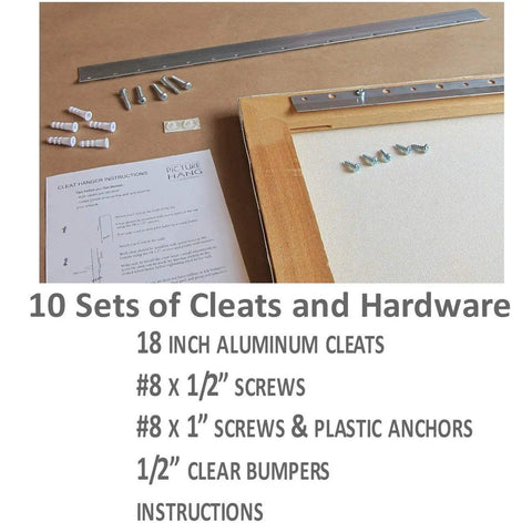 Heavy Duty Z Clip French Cleat System 18 Inch 10 Pairs Beefy Wall Mount Kit For Mirrors Artwork Whiteboards And Headboards