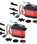 Pack of 2 20Kg High Torque Digital Servo With Waterproof Metal Gear For One Eighth And One Tenth RC Cars And Robots DS3218 with accessories