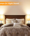Set Of 2 Minimalist Table Lamps With AC Outlets For Bedroom, Cozy Night Light Vibe With 2700K 4000K 5000K Color Temperatures, Small Nightstand Lamps For Living Room Or Office, Bulbs Included.