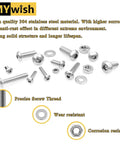 Massive 900Pcs Metric Screw Kit With M3-M6 Button Head Hex Screws, Nuts, Bolts, Washers, 304 Stainless Steel, corrosion resistant