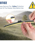 Image showing Heavy Duty Nine Inch Rear Wiper Blade Replacement For Ford Bronco Sport 2021 To 2024, with yellow protective cover being removed.