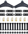 Trailer Shackle Kit For Double Eye Springs 3,500 To 7,200 Lbs Two Pack With Equalizers, Shackle Straps, Nylon Bushings, Nuts And Bolts
