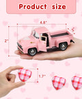 Valentine's Day Metal Farm Truck Decor With Two Hearts, Love Vibe Themed Tiered Tray And Tabletop Decor, 4.8 Inch size comparison