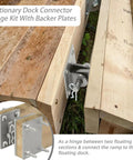 Floating Dock Hinges Kit With Backer Plates and Mounting Screws for Heavy Duty Dock Linking Hardware Set