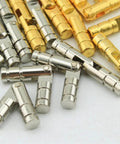 Concealed Furniture Hinges Set 50 Pcs Gold And Silver Mini Cylindrical Hinges With Screws For Jewelry Boxes Cabinets And Folding Doors Retro Style Track Design For Smooth Quiet Open Close