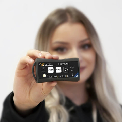 Compact 3 Axis Accelerometer For Vibration And Environmental Monitoring Up To 800 Hz With Temperature Humidity Air Pressure And Light Detection Includes 32 GB SD Card In A Small Pocketable Design For Field Use, handheld black device