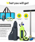 1L Mini Scuba Tank With Pump Portable Underwater Oxygen Tank For Diving Up To 20 Minutes Snorkeling Gear Black accessories displayed