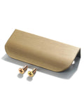 Bronze Aluminum Edge Finger Cabinet Pulls Set Of Two 80mm Hidden Drawer Pulls with installation screws