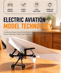 Power Up RC Paper Airplane Kit With Gyro Stabilizer, showcasing lightweight design on a desk, emphasizing educational use.
