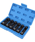 6 Piece Strut Nut Socket Set With Storage Case For Shock Absorber Nuts 16mm 18mm 19mm 21mm 22mm 24mm, 12 Point Design Sockets in Blue Case