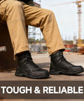 Steel Toe Work Boots For Men Built Tough For The Jobsite With All Day Breathable Comfort And Anti Smash Protection Puncture Resistant