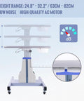 Motorized Optometrist Ophthalmic Table With Electric Lift, Drawer, Aluminum Alloy Post, adjustable height range visible