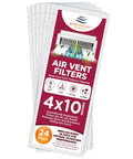 24 Pack 4x10 Floor Vent Register Filters For Easy Home Use Polyester Air Filter That Reduces Dust And Allergies Improves Airflow 90 Day Filtration For All Seasons