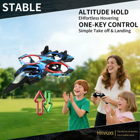Mini RC Airplane For Kids With Hand Launch Auto Hover And 3D Flips Easy Joystick Control Three Speed Modes Propeller Guards