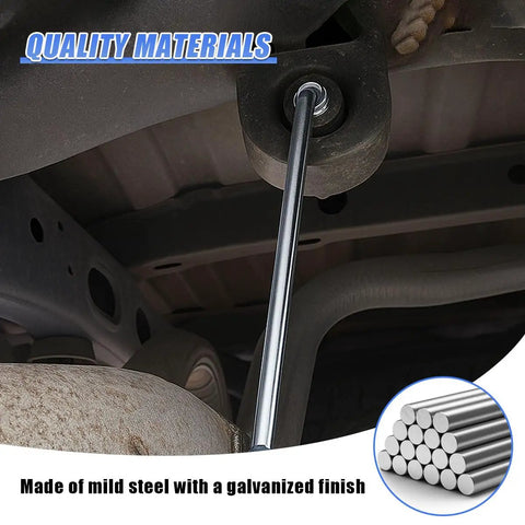 Upgrade Your Ride With This Gold Weld-In Universal Exhaust Hanger Kit Featuring 90 Degree 7.5 Inch Bend Rods Made Of Rust Resistant Carbon Steel For Durable Muffler Support On Most Cars