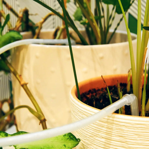 Clear Silicone Tubing 6.6 Ft Long 1/4 Inch ID By 5/16 Inch OD High Temp Flexible Hose used for irrigation in potted plants