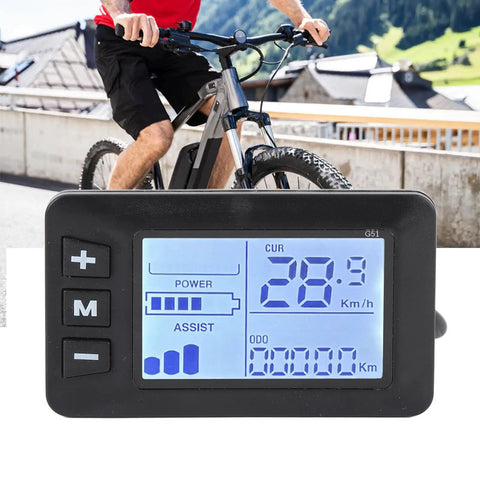 Wireless LCD Display Panel For Electric Bicycles And Scooters 24V 36V 48V Compatible Speedometer Odometer Control Meter For Easy Bike Mod Ride Ready Readout ABS Shell Durable And Lightweight