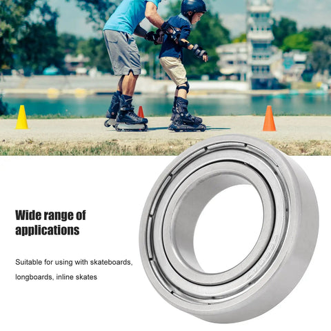 10 Pack Dope Stainless Steel Ball Bearings S6904Z 20x37x9mm, ideal for skateboards and roller skates, outdoor scene.