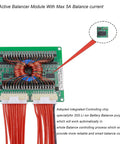20S 60V Battery Balancer for LiFePO4 LiPo Li-ion Techy Active Balance Module with 5A Balance Current, top view of PCB with wiring.