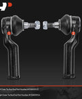 Front Outer Tie Rod End Replacement For Ford Escape 2013-2019, Focus 2012-2018, Transit Connect 2014-2018, C-Max 2013-2018, And Lincoln MKC 2015-2019 - Fixes Uneven Tire Wear And Improves Steering Control, pair of black steel ends