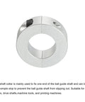 1.1 Inch Bore Double Split Aluminum Shaft Collar With Set Screw, silver tone, clamping collar for motors and drive shafts