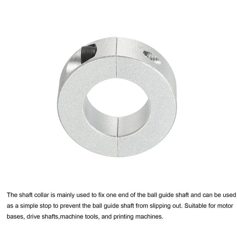 1.1 Inch Bore Double Split Aluminum Shaft Collar With Set Screw, silver tone, clamping collar for motors and drive shafts