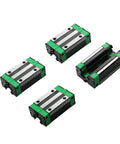 HGR20 600mm Linear Rail Kit With 2 Rails And 4 HGH20CA Carriages for DIY CNC routers, shown are four carriages.