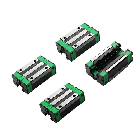 HGR20 600mm Linear Rail Kit With 2 Rails And 4 HGH20CA Carriages for DIY CNC routers, shown are four carriages.