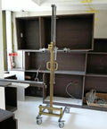 Top Rated Portable Manual Material Lift With Heavy Duty Winch And Adjustable Forks For Easy Warehousing Loading And Construction Lifting Jobs Today in a workshop setting.