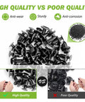 8mm Hole Nylon Bumper Retainer Clips 100 Pack Push Type For Toyota GM Ford Vehicles comparison high vs low quality