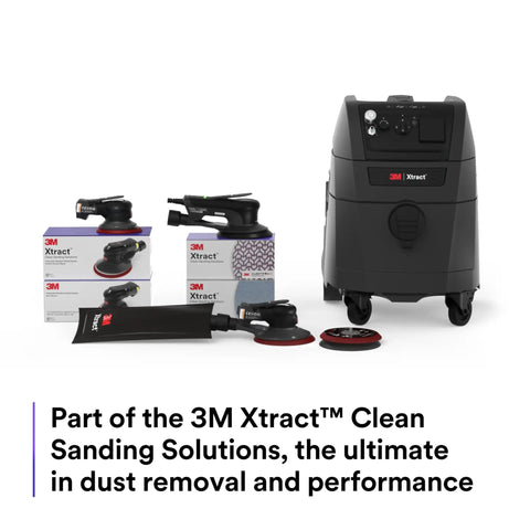 3M Xtract sanding system with Hookit Clean Sanding Paper Disc 732U 80 Plus Grit and dust removal equipment.