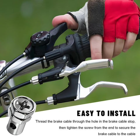 20 Pack Throttle And Brake Cable Ends One Eighth Inch Crimp Clamp Clutch Lock End Caps for precise braking installation guide