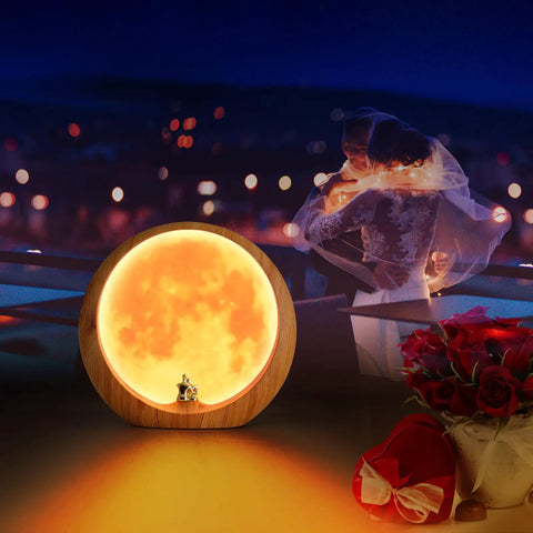 Moon Lamp Night Light Mood Lighting For Living Room Romantic Full Moon Glow With Touch Control Mr And Mrs Signs For Wedding Table