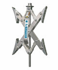 X-Chock Tire Locking Chock Wheel Stabilizer For Tandem Axle Trailers And RVs Easy Ratchet Operation Heavy Duty Steel Construction Stops Tire Shifts And Locks Your Rig In Place On Any Campsite