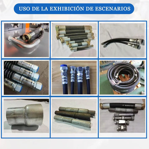 Pro Shop Workhorse Electric Hose Crimper Equipped With High Pressure Hydraulic Tube Press for various hose fittings and connections.
