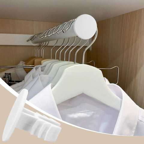 12 Pack Closet Rod End Caps White Wear Resistant For Home Bedroom Living Room Curtain Bracket Accessories Fits Rods Up To 2 Cm Diameter No Fuss Replacement installation on rod