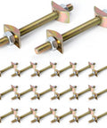 20 Piece Heavy Duty Alloy Steel Furniture Connectors And Bed Rail Fasteners With Drawbolt Flip Lock Mechanism displayed. 