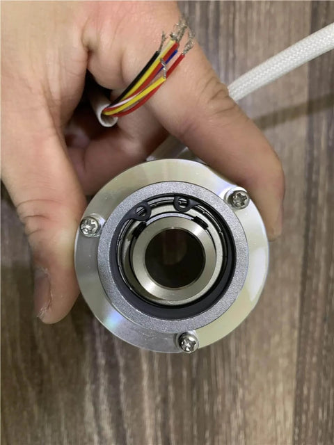 TS2651N141E78 Servo Motor Incremental Encoder shown front view, highlighting compact design and wiring, ideal for CNC and robotics use.