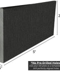 Upgrade Your Patio Game With Solid Rocker Spring Plates For Swivel Rocking Chairs Smooth Gliding Outdoor Furniture Repair Replacement Hardware 2 5 X 5 Inch Heavy Duty Build 2 Pack close-up of a black fiberglass hinge plate with dimensions.