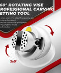 3 Inch Ball Vise With 360 Degree Rotation For Precise Carving And Metalworking, Stainless Steel Pro Clamp, Adjustable Opening Up To 2.1 Inches With Hex Wrench, Smooth Rotating Base For Crafting Perfection