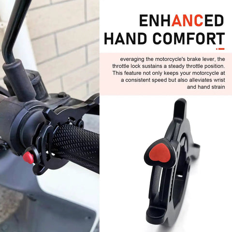 Universal Motorcycle Cruise Control Throttle Lock Waterproof Handlebar Bracket Rock Solid Wrist Saver For Atvs And E Bikes Effortless Long Haul Cruising Gear Grip Tight Black on motorcycle grip.